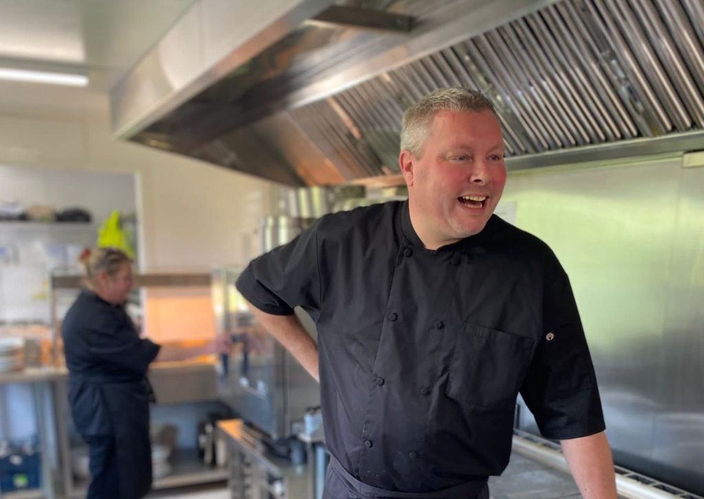 Chef Paul Woodman stood in our new kitchen